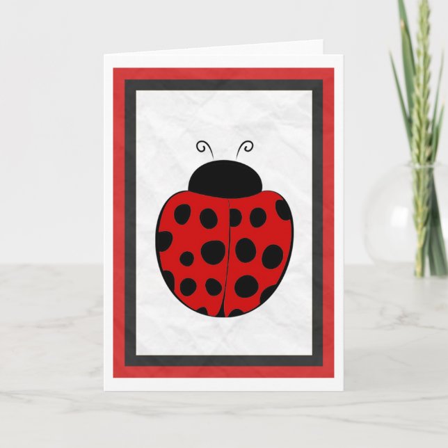 Ladybug Greeting Card (Front)