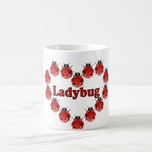 Ladybug Heart Coffee Mug (Center)