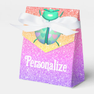 Ladybug heart cute glitter look gradient favor box