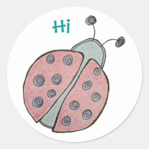 Ladybug "Hi" sticker