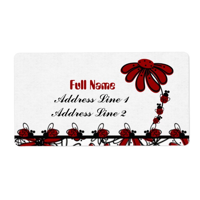 Ladybug Hot-Line Avery Label (Front)
