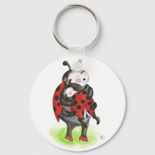 Ladybug hug keychain