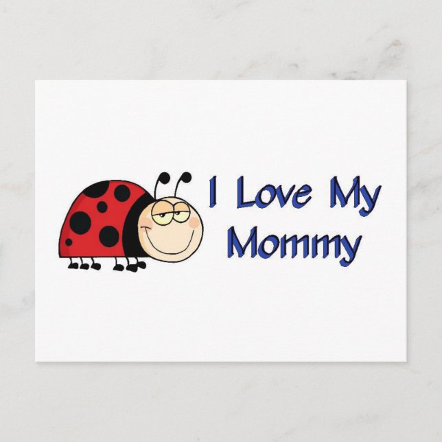 Ladybug I Love My Mommy Postcard (Front)