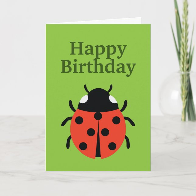 Ladybug Illustration Card (Front)