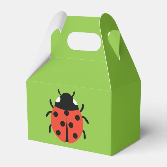 Ladybug Illustration Favor Box (Front Side)