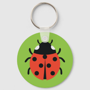 Ladybug Illustration Keychain