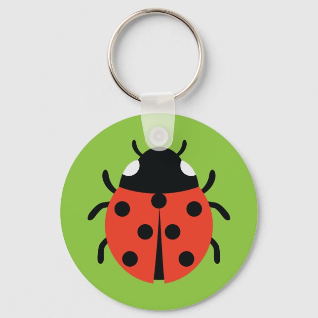 Ladybug Illustration Keychain (Front)