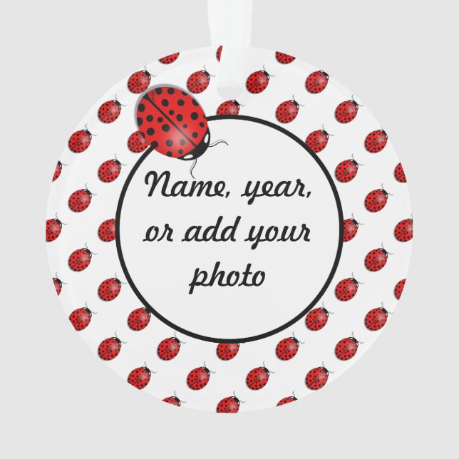 Ladybug in red ornament (Back)