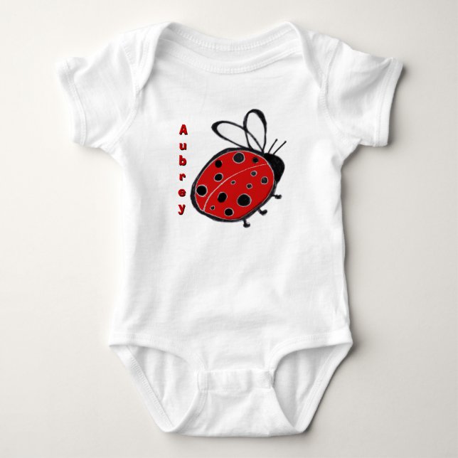 Ladybug Infant Creeper Customizable (Front)