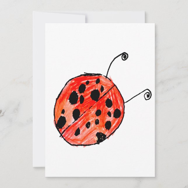 Ladybug Invitation (Front)