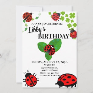 Ladybug Invitation