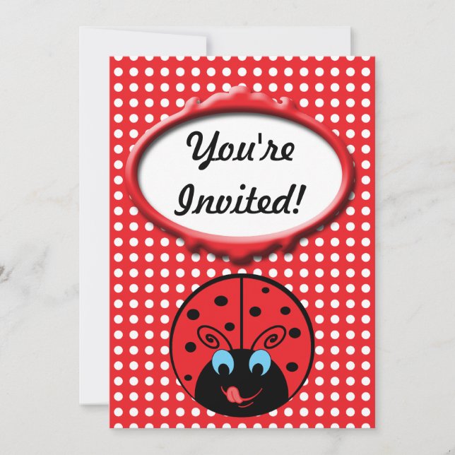 Ladybug Invitation (Front)