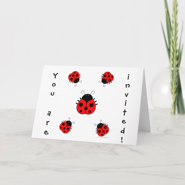 Ladybug Invitation (Front)