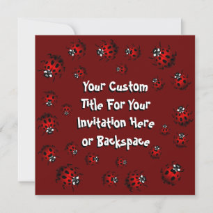 Ladybug Invitations Personalized Red Ladybug RSVP