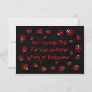 Ladybug Invitations Personalized  Red Ladybug RSVP