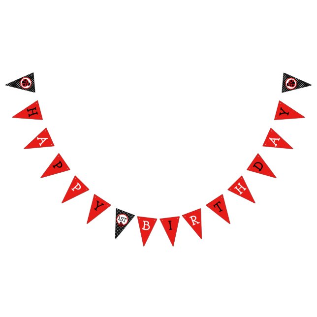 Ladybug Joyeux Anniversaire Bannière du drapeau de (Tout)