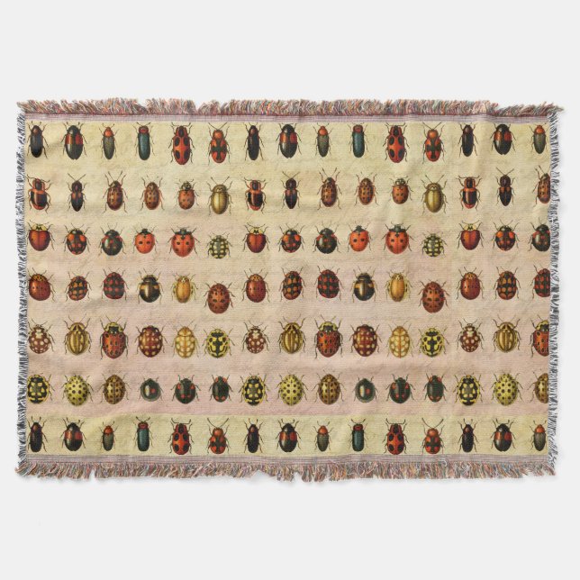 Ladybug Ladybird Beetle Insect Bug Throw Blanket (Front)