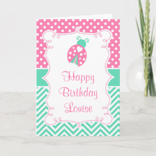 Ladybug Ladybird Birthday Party Card