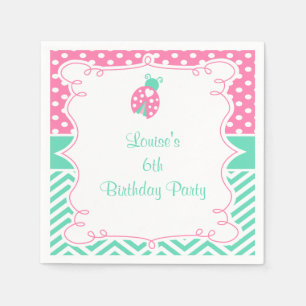 Ladybug Ladybird Birthday Party Napkin