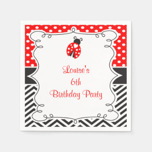 Ladybug Ladybird Birthday Party Napkin