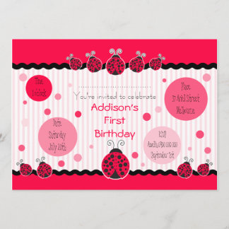 Ladybug Ladybird Invitation