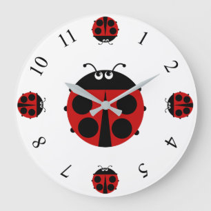 Ladybug Large Clock