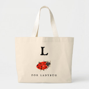 Ladybug large tote bag