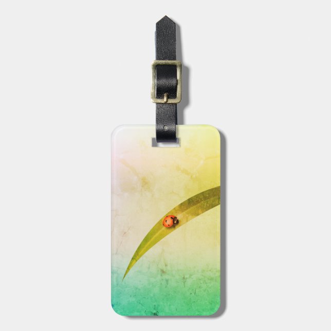 Ladybug Leaf Luggage Tag (Front Vertical)