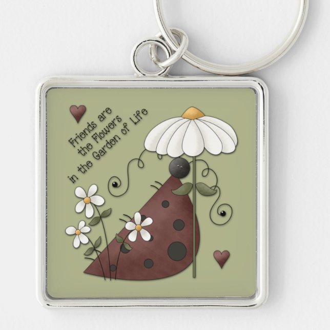 Ladybug Love and Friendship Keychain (Front)