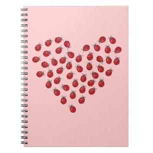 Ladybug Love Heart Notebook