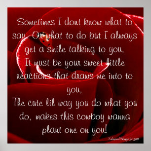 Ladybug Love with Poem Poster