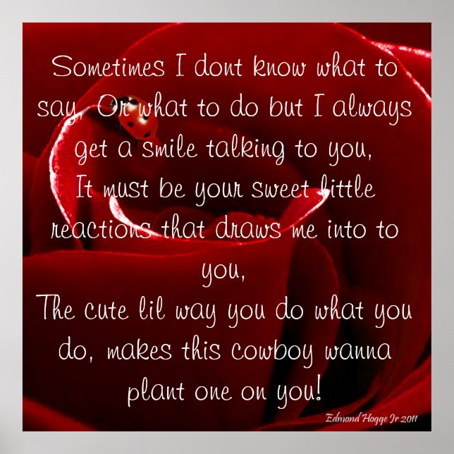 Ladybug Love with Poem Poster (Devant)