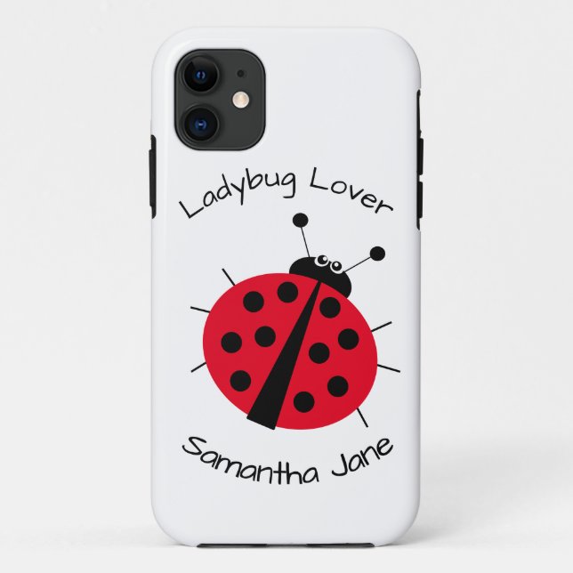 Ladybug Lover Girly Fun Cute Cartoon Case-Mate iPhone Case (Back)