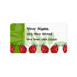 Ladybug Luck Label