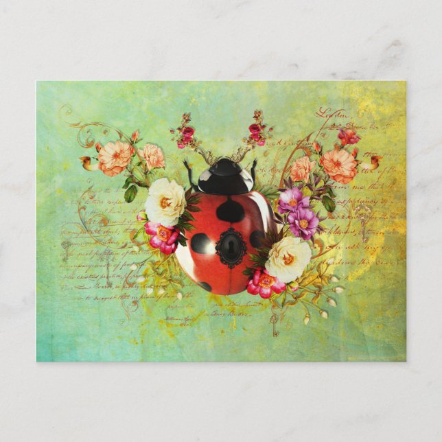 Ladybug Luck Postcard (Front)