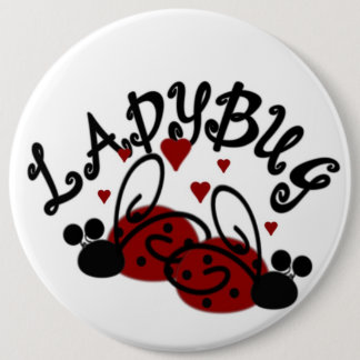 Ladybug Magnet 6 Inch Round Button
