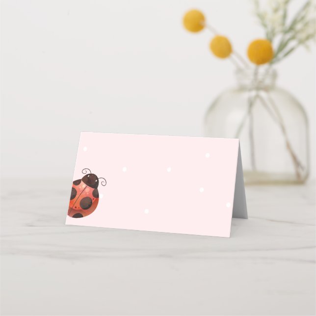 Ladybug Menu Cartes de tente et Cartes de place (Devant)