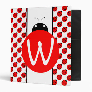Ladybug Monogram Binder