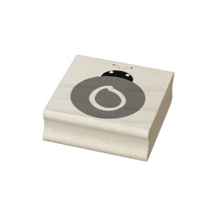 Ladybug Monogram Rubber Stamp