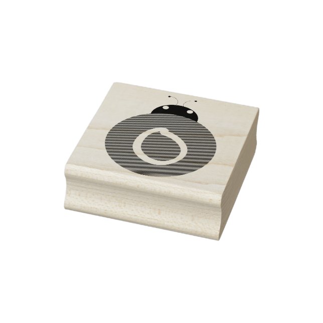 Ladybug Monogram Rubber Stamp (Stamp)