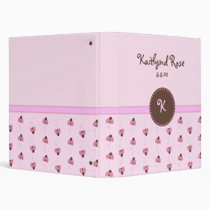 Ladybug Monogram Scrapbook or Photo Album Binder
