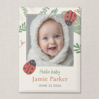 Ladybug New Baby Announcement Keepsake