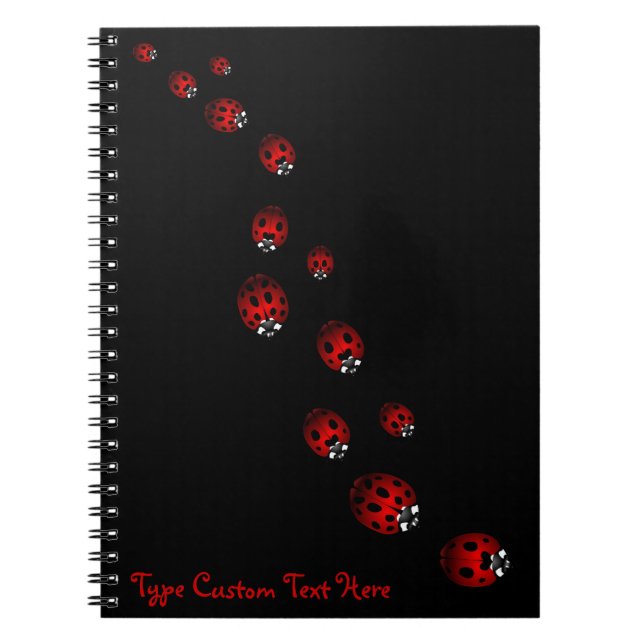 Ladybug Notebook Custom Ladybug Journal Book Gifts (Front)