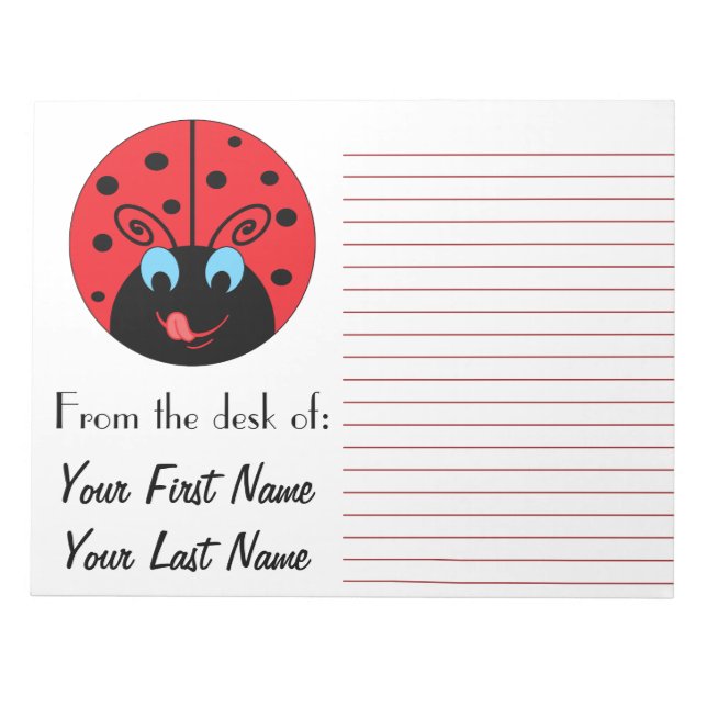 Ladybug Notepad (Front)