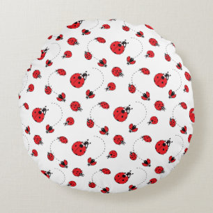 Ladybug Nursery Round Pillow