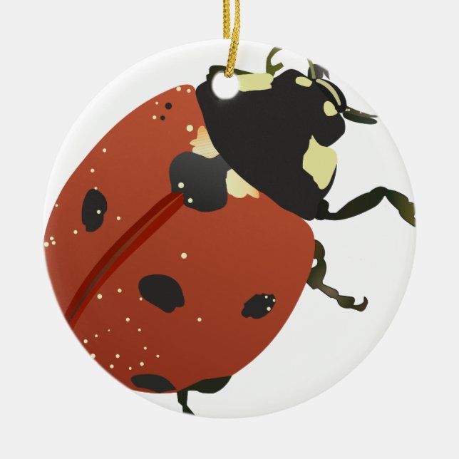 LadyBug Office Home  Personalize Destiny Destiny'S Ceramic Ornament (Front)
