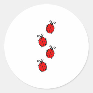 LadyBug Office Home  Personalize Destiny Destiny'S Classic Round Sticker