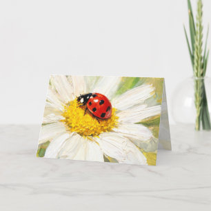 "Ladybug on Daisy" Greeting Card