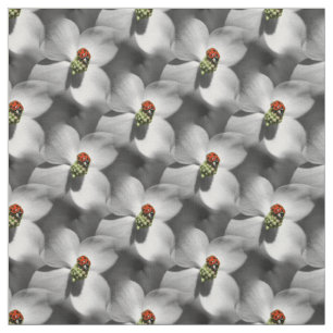 Ladybug On Dogwood Flower Nature Pattern  Fabric