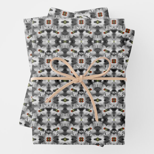 Ladybug On Dogwood Flower Nature Personalized   Wrapping Paper Sheet (In situ)